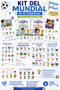 KIT DEL MUNDIAL TEA /TEL - Un cuento en pictogramas para vivir el Mundial en familia. 💙🇦🇷⚽